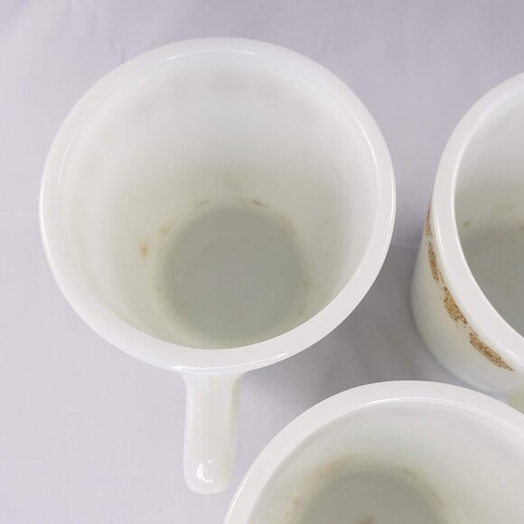 Vintage Pyrex Butterfly Gold Coffee Mugs Cup Set of 3 - Picture 8 of 11